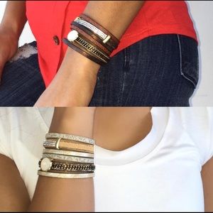 Layered Leather Cuff